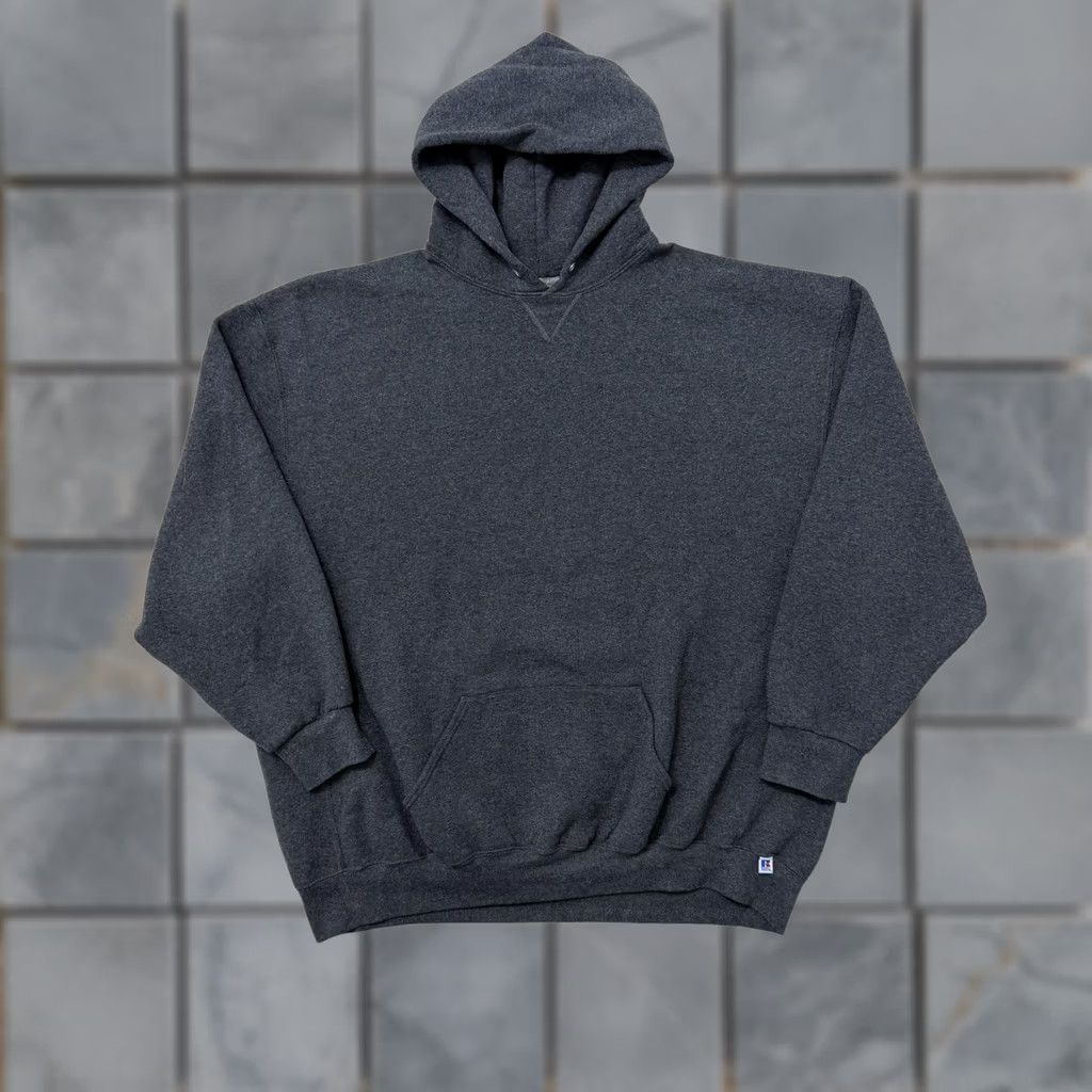 Russell Athletic Russell Athletic Hoodie Mens 4XL Gray Sweater Fleece Pullover Kangaroo Pocket Size US XXL / EU 58 / 5 - 1 Thumbnail