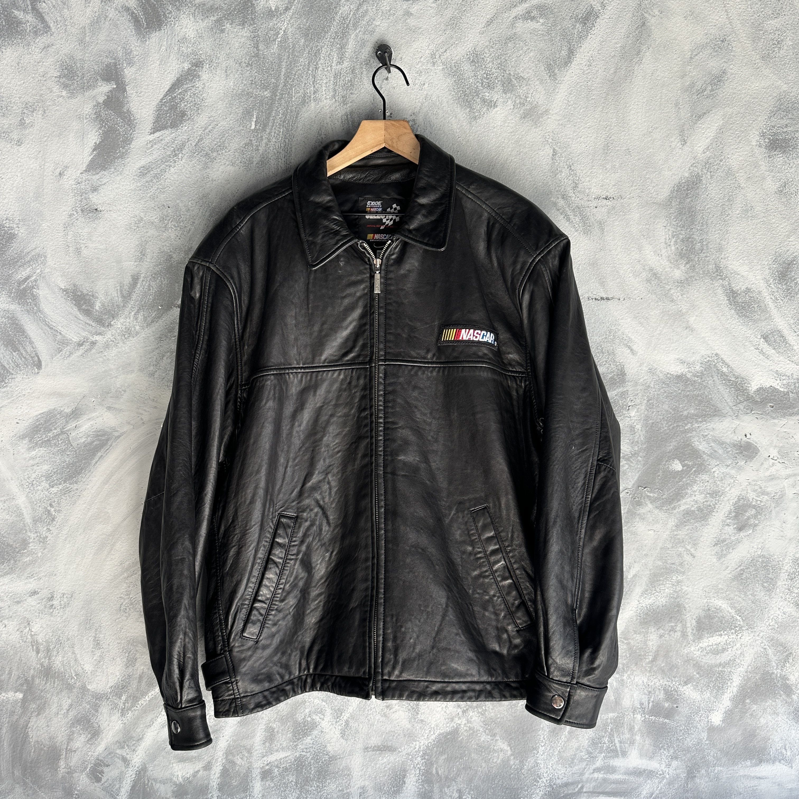 NASCAR Vintage Nascar Genuine Leather Jacket Men’s Sz Large Black Size US L / EU 52-54 / 3 - 1 Thumbnail