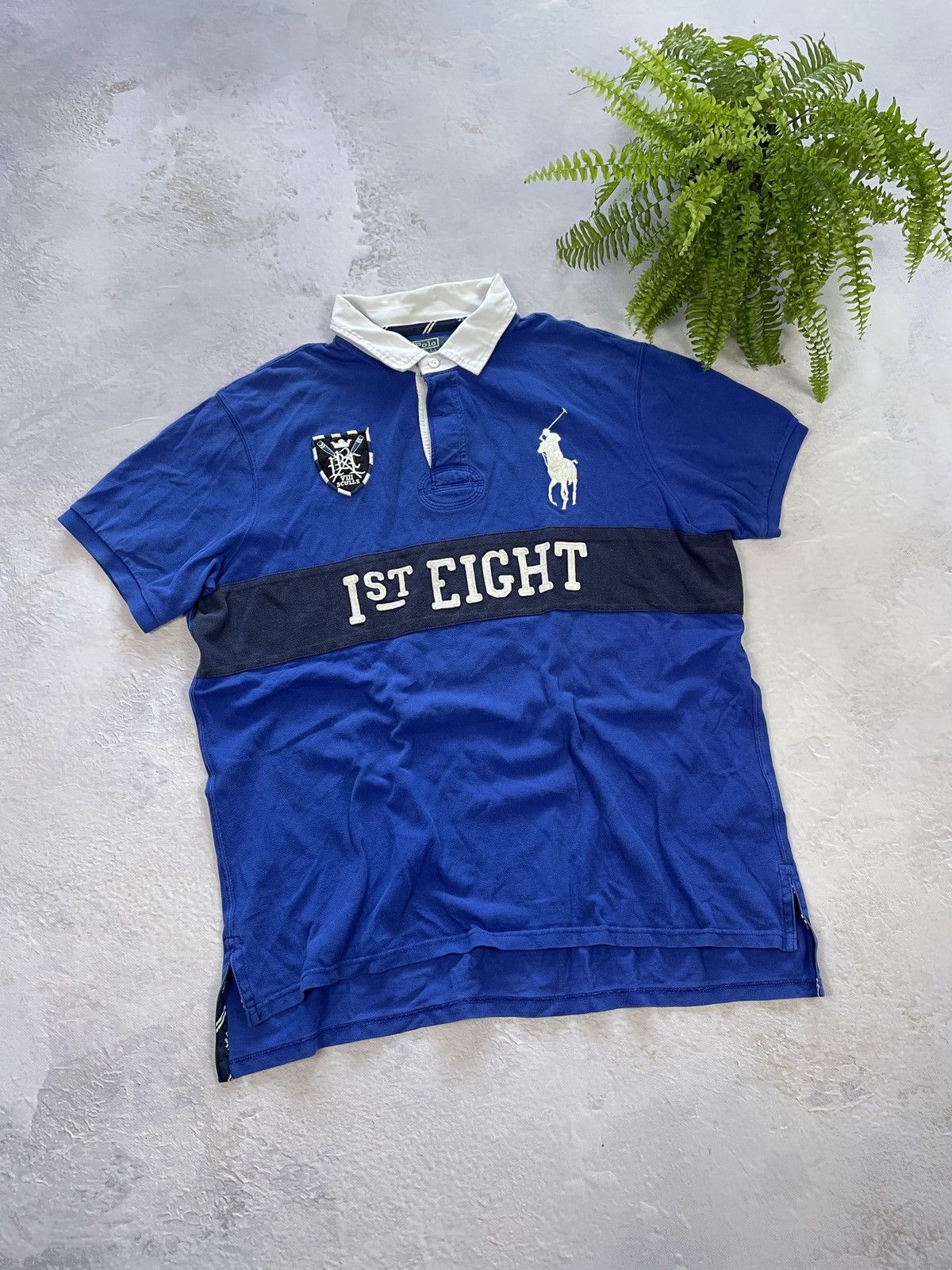 Polo Ralph Lauren × Vintage Chief Keef Polo Ralph Lauren Italia Vintage Shirt Drill Size US XXL / EU 58 / 5 - 1 Thumbnail