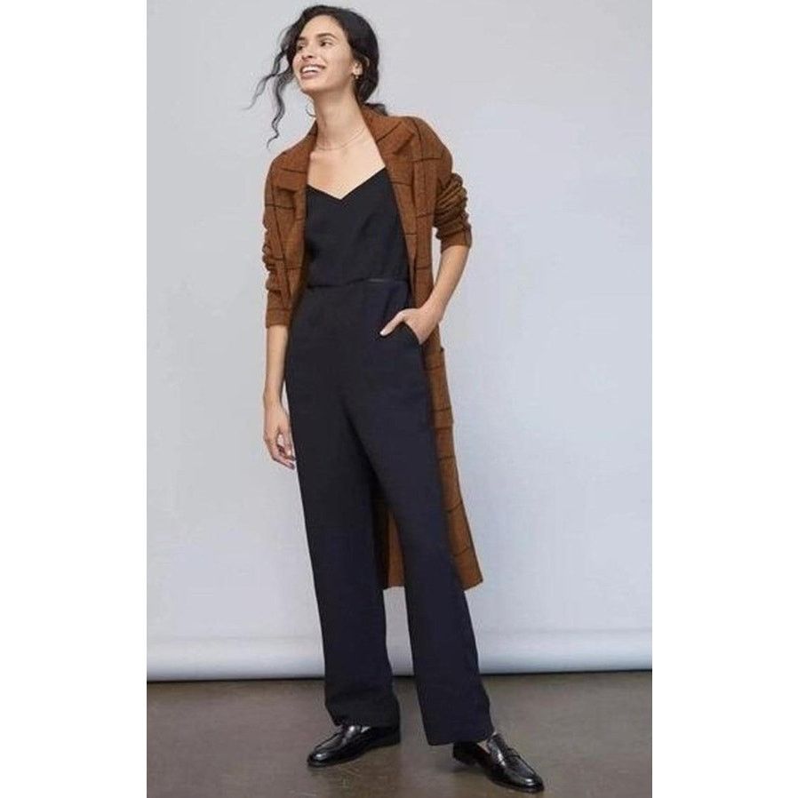 Anthropologie Anthropologie Maeve Magdalena Black Jumpsuit Size 6 Size 28" / US 6 / IT 42 - 10 Thumbnail