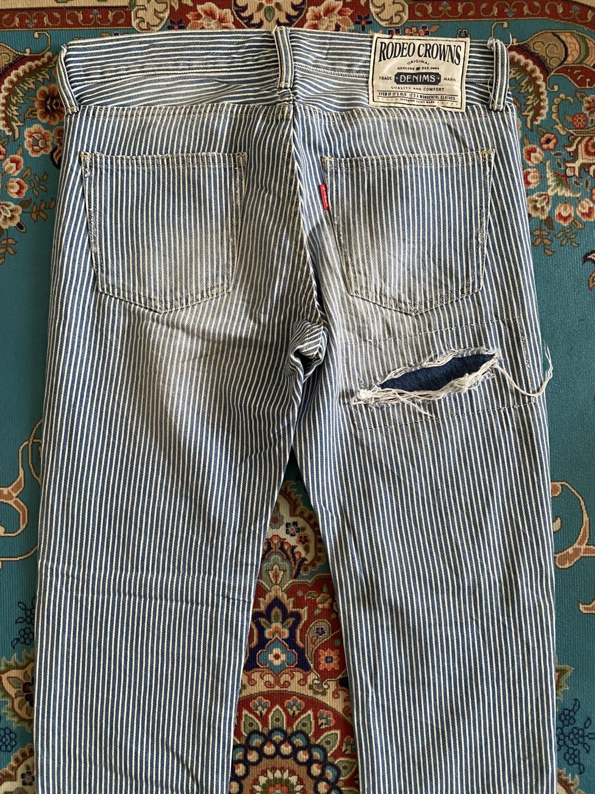 Japanese Brand Japanese Brand Rodeo Crowns DistressedPatchwork Design Denim Size US 30 / EU 46 - 9 Thumbnail