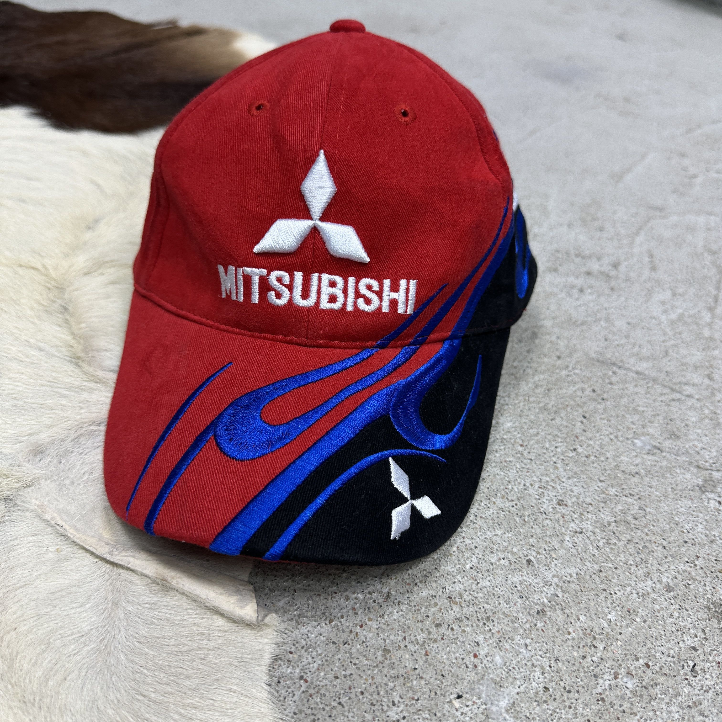 Vintage Vintage Sportswear Moto Mitsubishi Racing Hat Y2K Size ONE SIZE - 4 Thumbnail