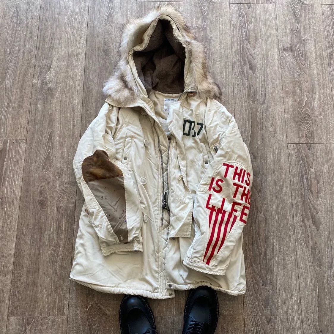 Visvim Visvim Beige N3B Down Jacket with Fur Hood Size US M / EU 48-50 / 2 - 1 Thumbnail