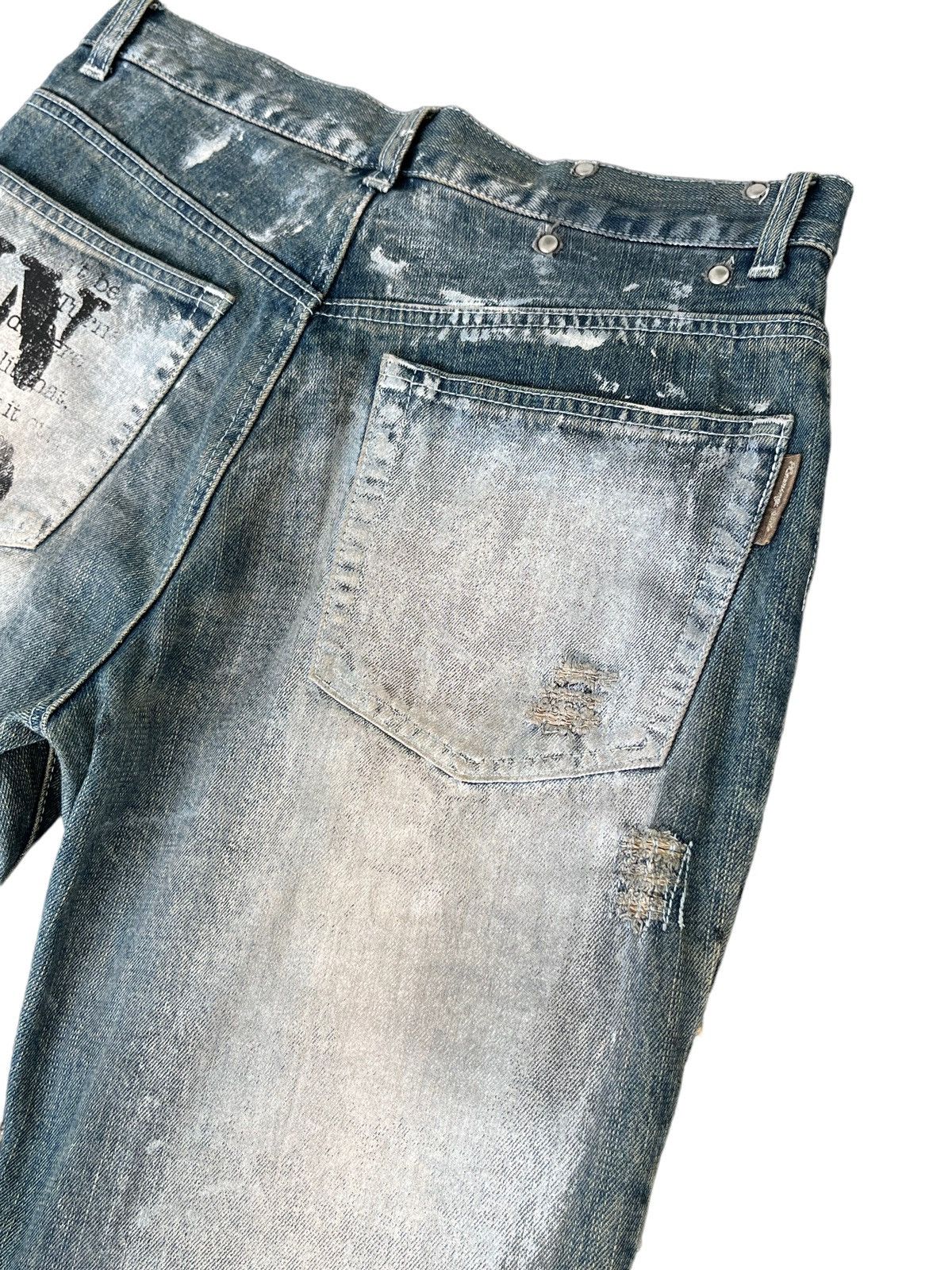 BERNINGS SHO FLARE🔥BERNINGS-SHO Distressed Seditionaries Bondage Zippers Size US 29 - 12 Thumbnail