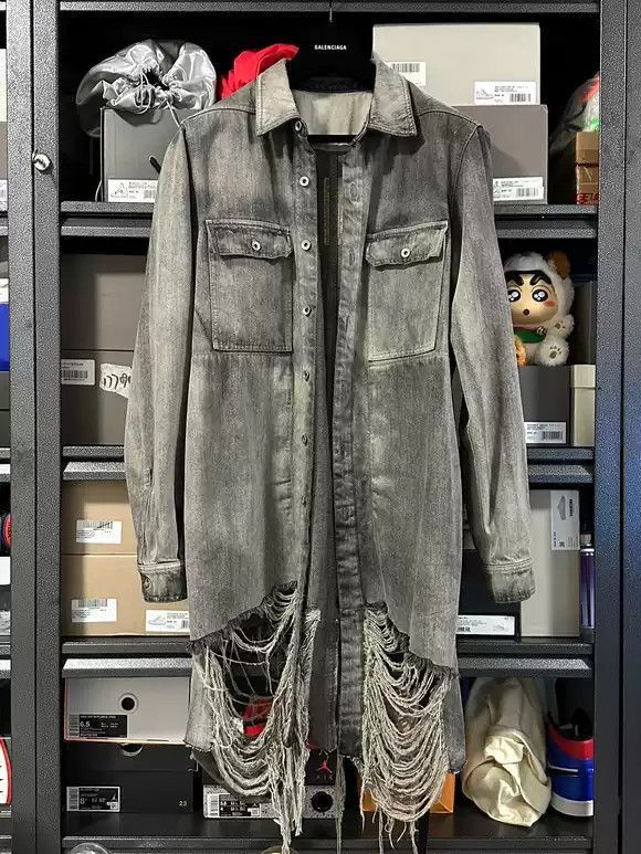 Rick Owens Rick Owens Washed old lapels and single-breasted long sleev Size US M / EU 48-50 / 2 - 1 Thumbnail