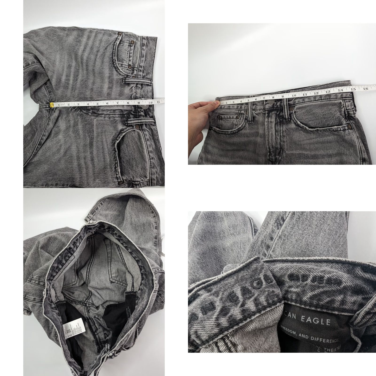 American Eagle Outfitters American Eagle Outfitters Jeans Men 29 Black Charcoal Wash Denim 5-Pocket Tapered Inseam 30 in Button Zip Regular Size Type Mens Size US 29 - 8 Thumbnail