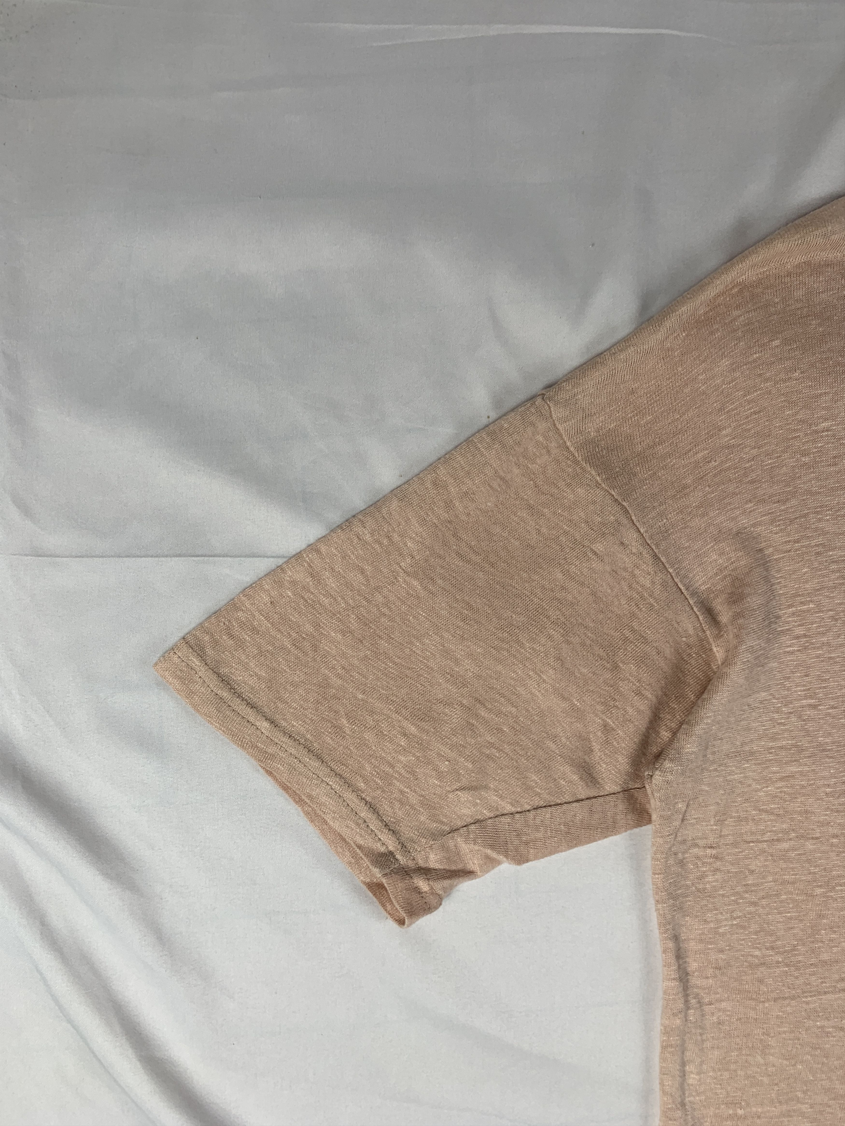 Isabel Marant Etoile Isabel Marant Tan Basic Linen Tee (L) Size L / US 10 / IT 46 - 5 Thumbnail