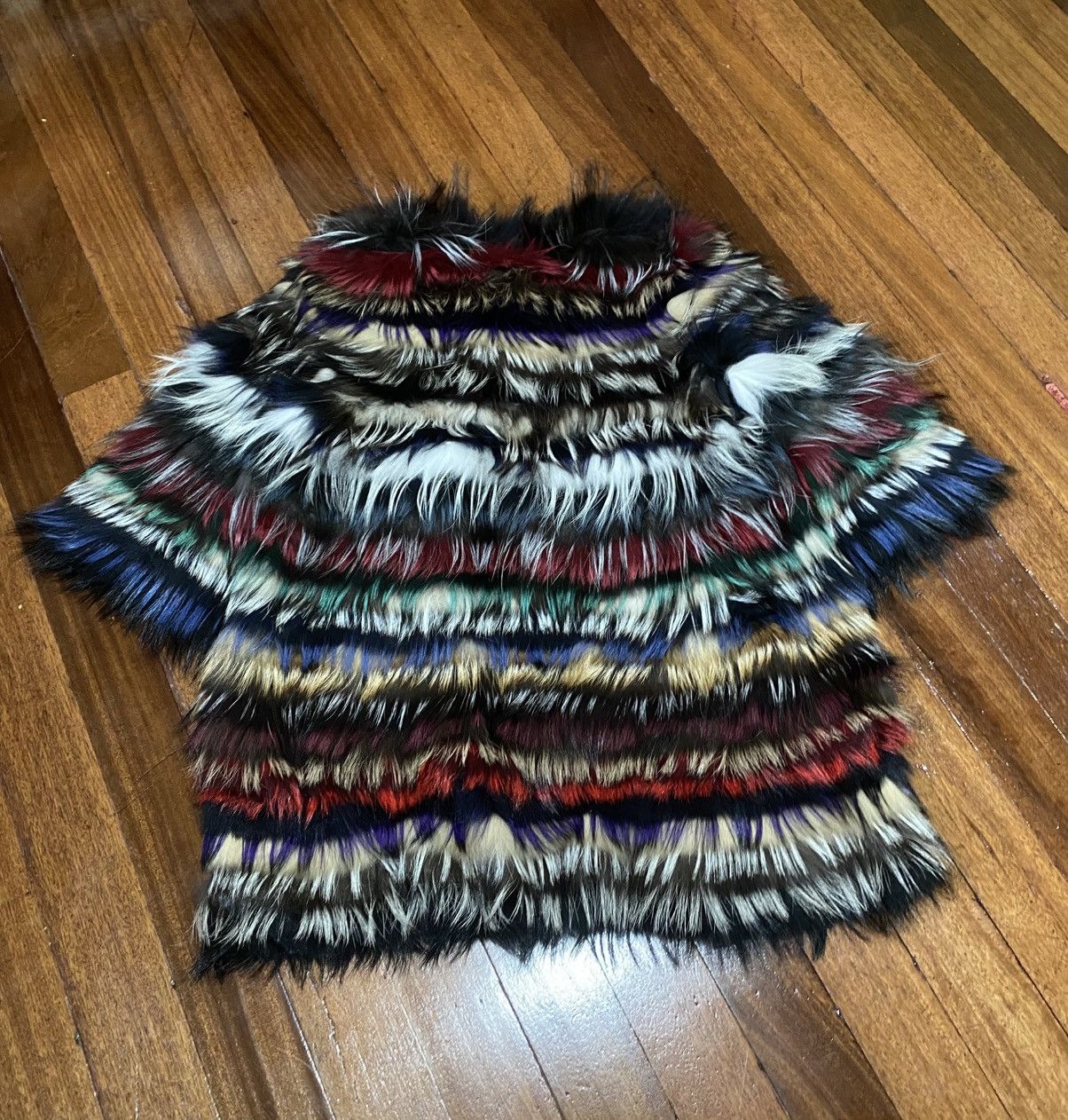 Other Punto Leather & Fur- Multicolor Fox Fur Jacket Size M / US 6-8 / IT 42-44 - 18 Thumbnail