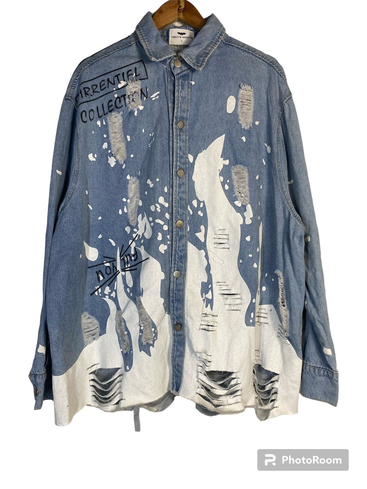 Vintage VAMPIRE WEEKEND DENIM SHIRT Size US XL / EU 56 / 4 - 1 Thumbnail