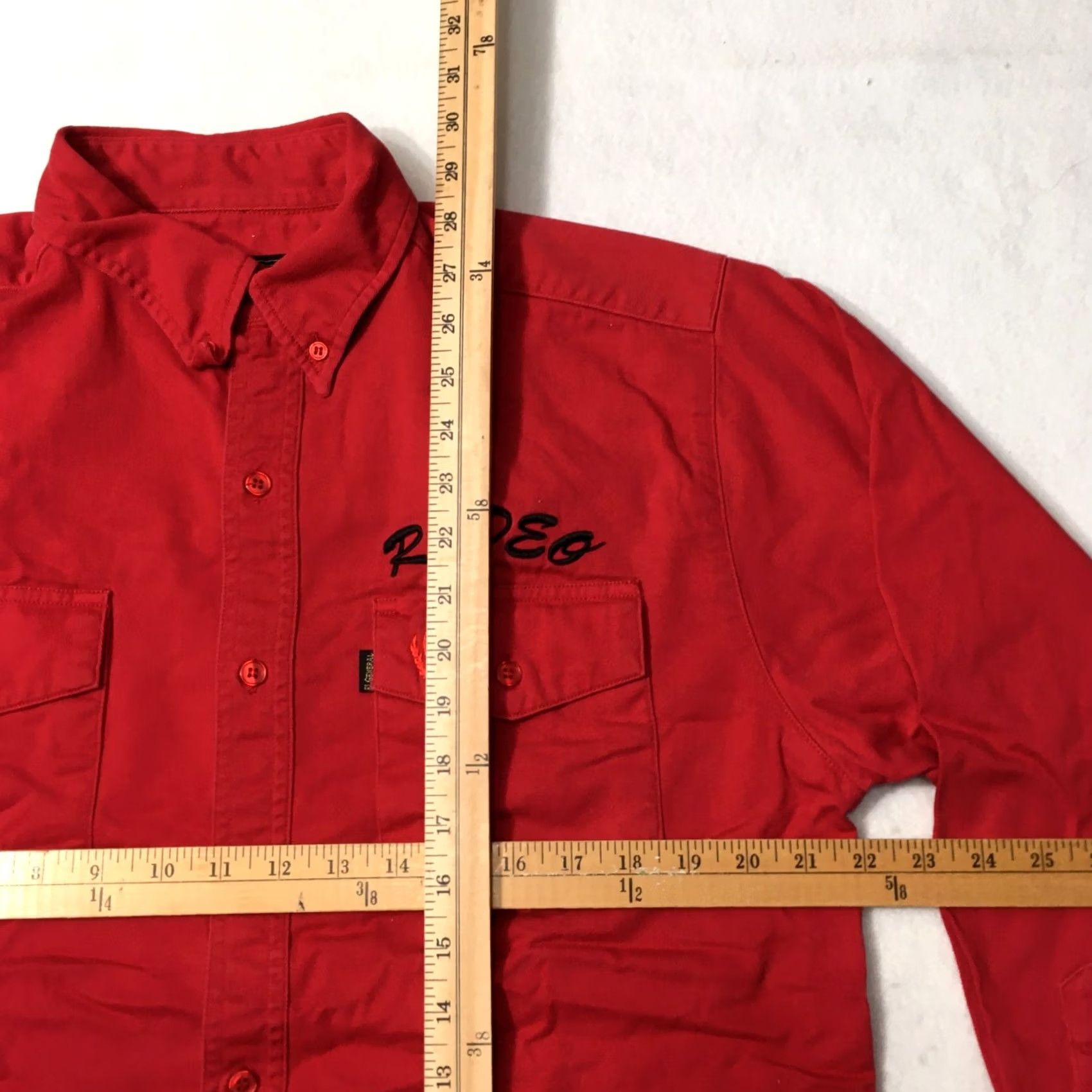 Vintage El General Shirt Mens M Medium red Western Rodeo Cowboy charro Size US M / EU 48-50 / 2 - 4 Thumbnail