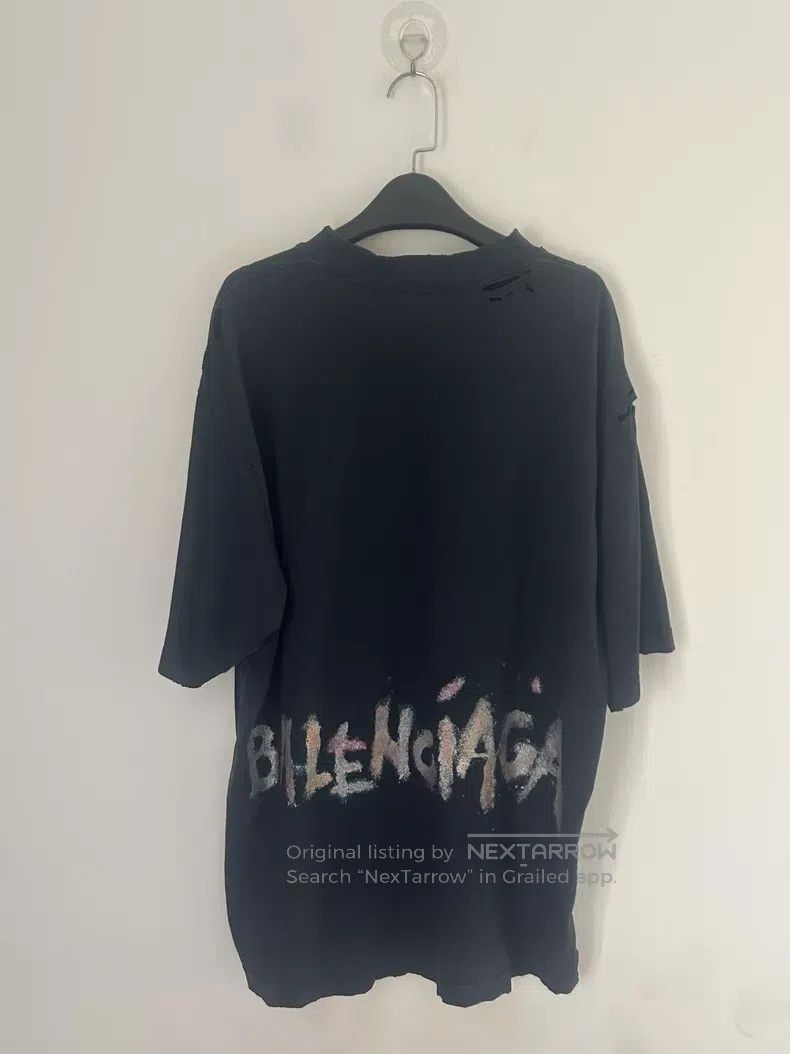Balenciaga Balenciaga Glitter logo short sleeve T-shirt M size Size US M / EU 48-50 / 2 - 2 Thumbnail