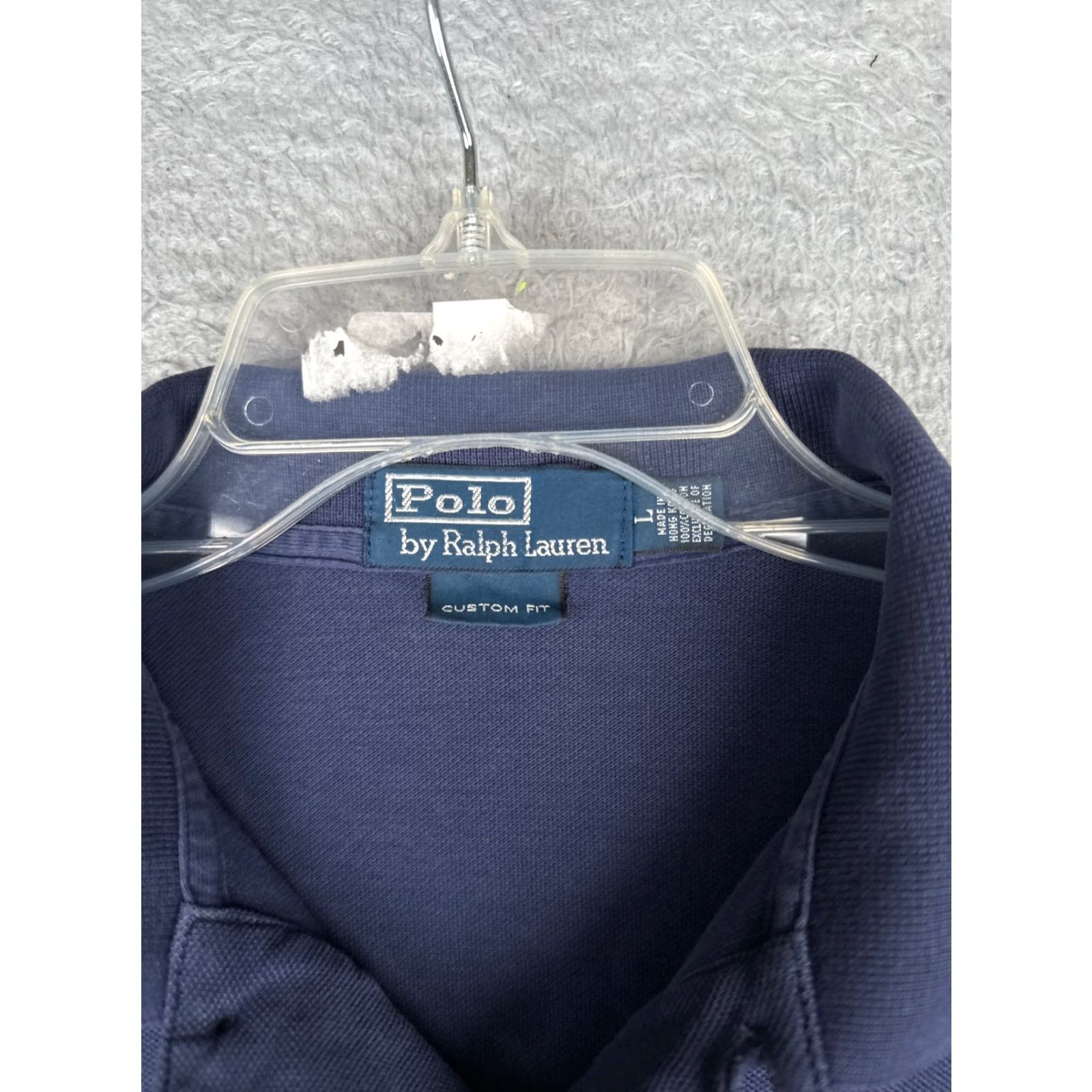 Ralph Lauren VINTAGE Ralph Lauren Polo Shirt Adult Large Blue 100% Cotton Custom Fit Golf Shirt Size US L / EU 52-54 / 3 - 7 Thumbnail
