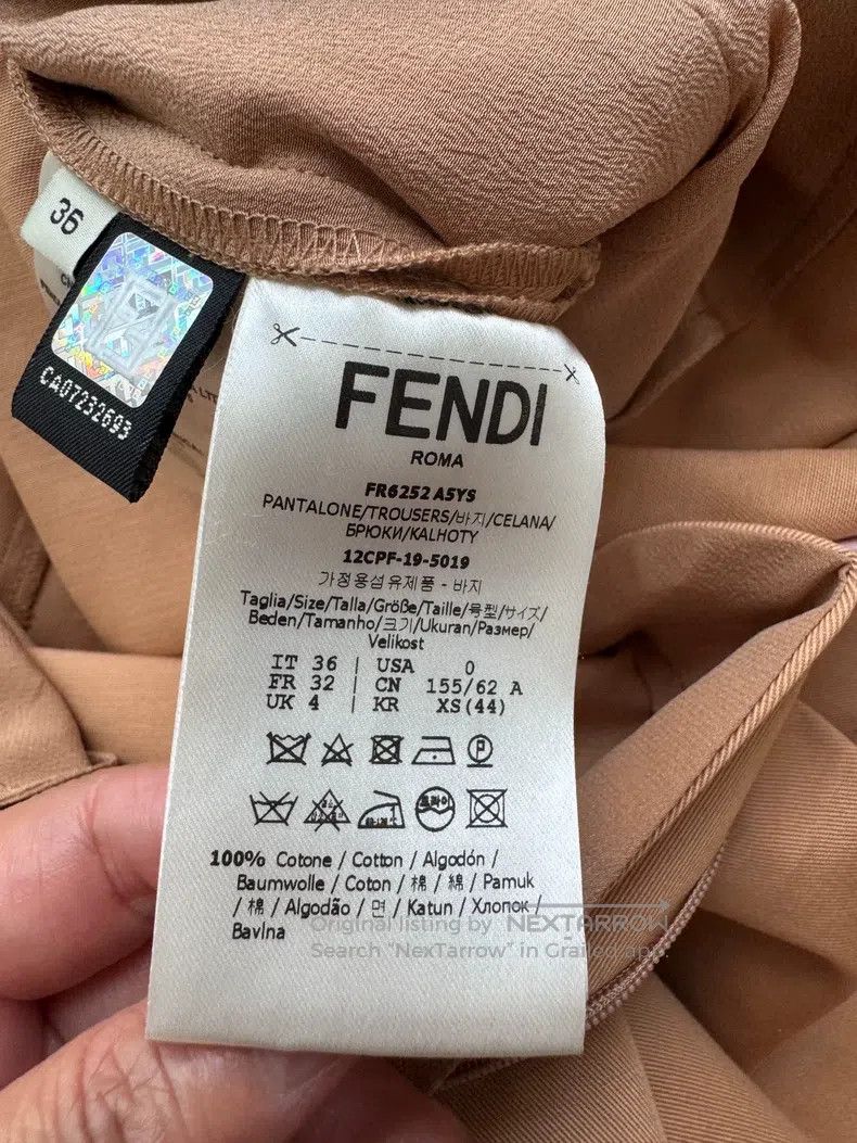 Fendi Fendi Khaki Color Flower Bud Casual Pants Size 24" / US 00 / IT 34 - 9 Thumbnail