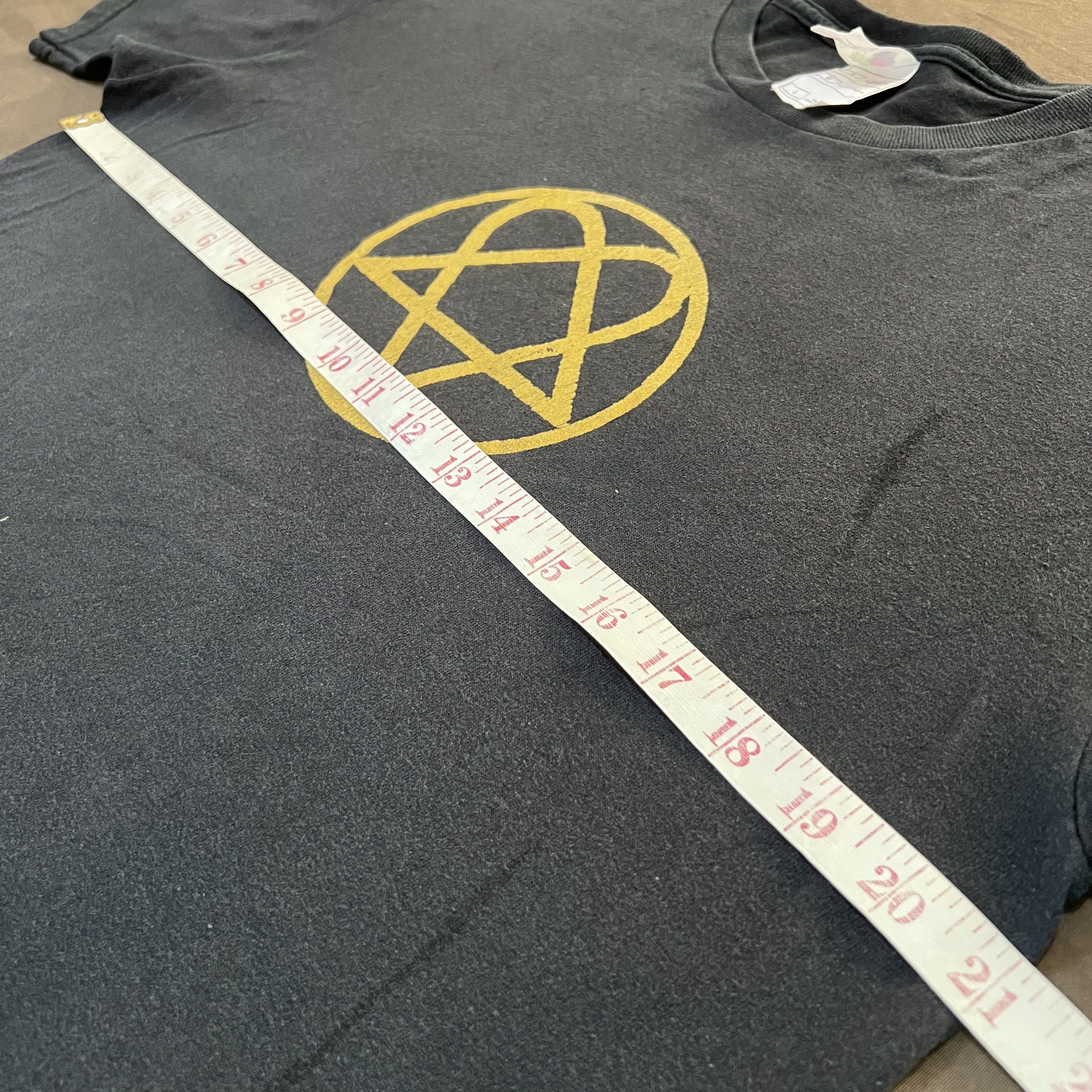 Band Tees × Seditionaries × Vintage Vintage Y2K 2000s HIM logo Promo Tee Faded Gothic metal Size US L / EU 52-54 / 3 - 12 Thumbnail