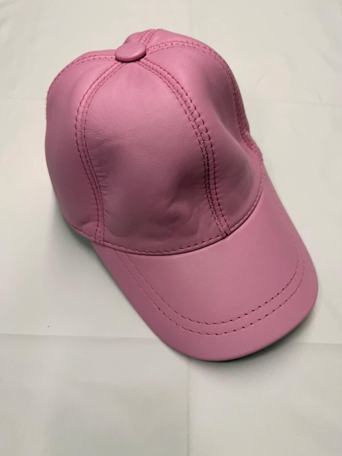 Other NEW Pink Leather Baseball Cap - Premium Hat #020 Size ONE SIZE - 3 Thumbnail
