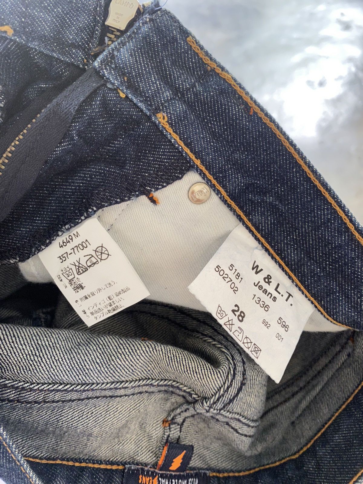 Walter Van Beirendonck Vtg W&Lt center Zipper Curve stitch denim Size 28" / US 6 / IT 42 - 15 Thumbnail