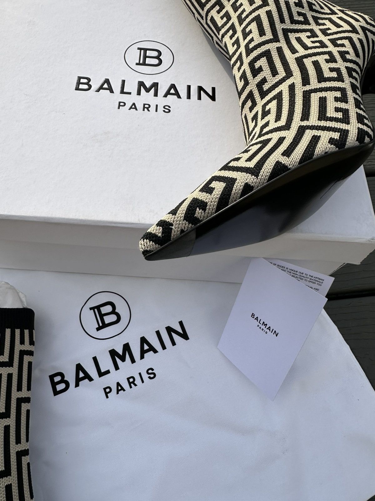 Balmain Balmain Paris Skye Stretch Knit Ankle Boot EU 40 Women US 10 Size US 10 / IT 40 - 3 Thumbnail