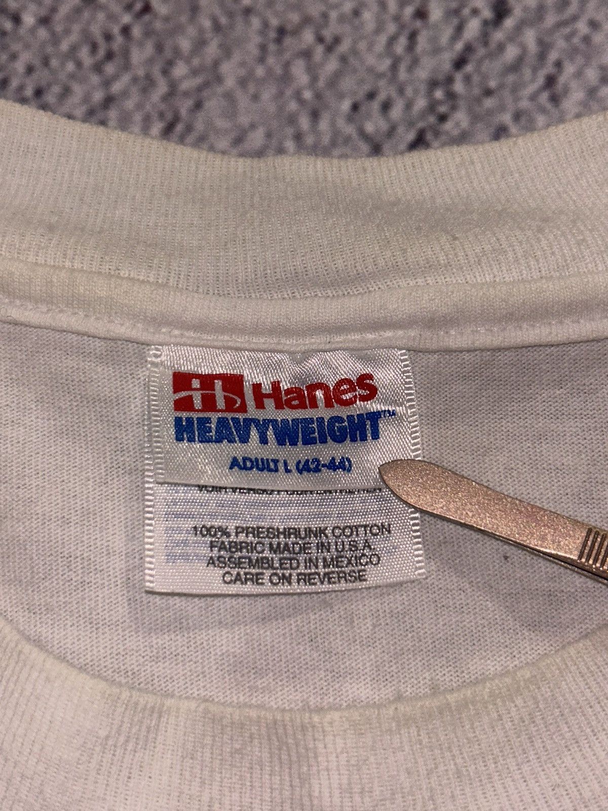 Hanes Hawaii Surf Tee White Smile Hanes Heavyweight Vintage Size US L / EU 52-54 / 3 - 8 Thumbnail