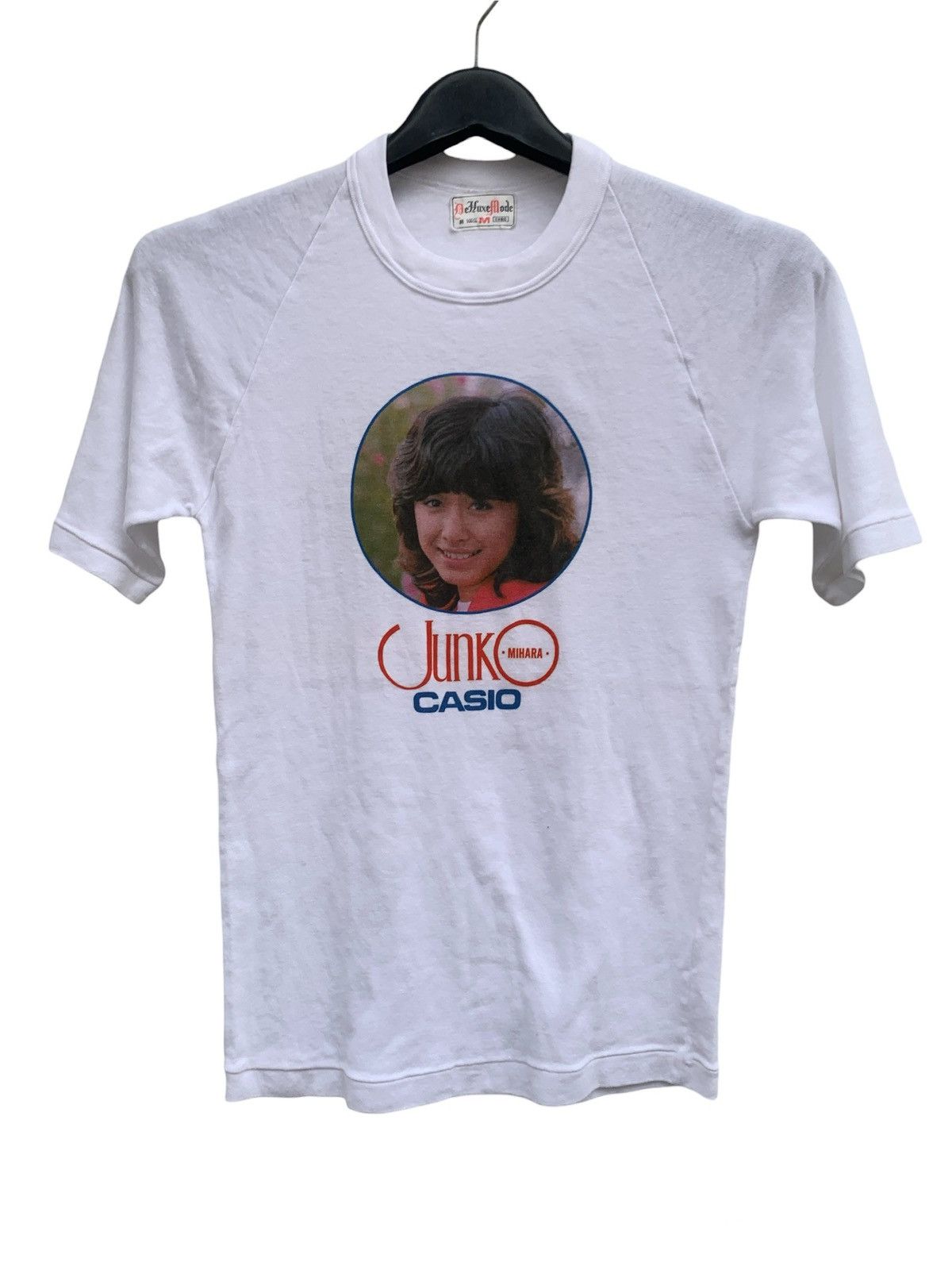 image of Band Tees x Vintage 80's Junko Mihara Casio Promo Singer Rock Tshirt in White, Men's (Size XS)