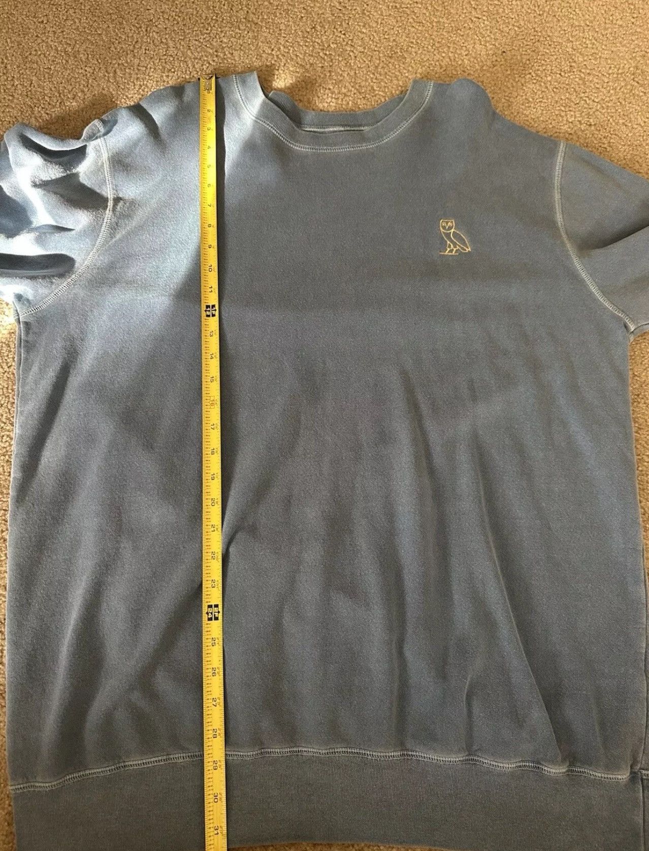 October's Very Own OCTOBERS VERY OWN OVO DISTRESSED OWL CREWNECK LIGHT BLUE Size US XXL / EU 58 / 5 - 4 Thumbnail