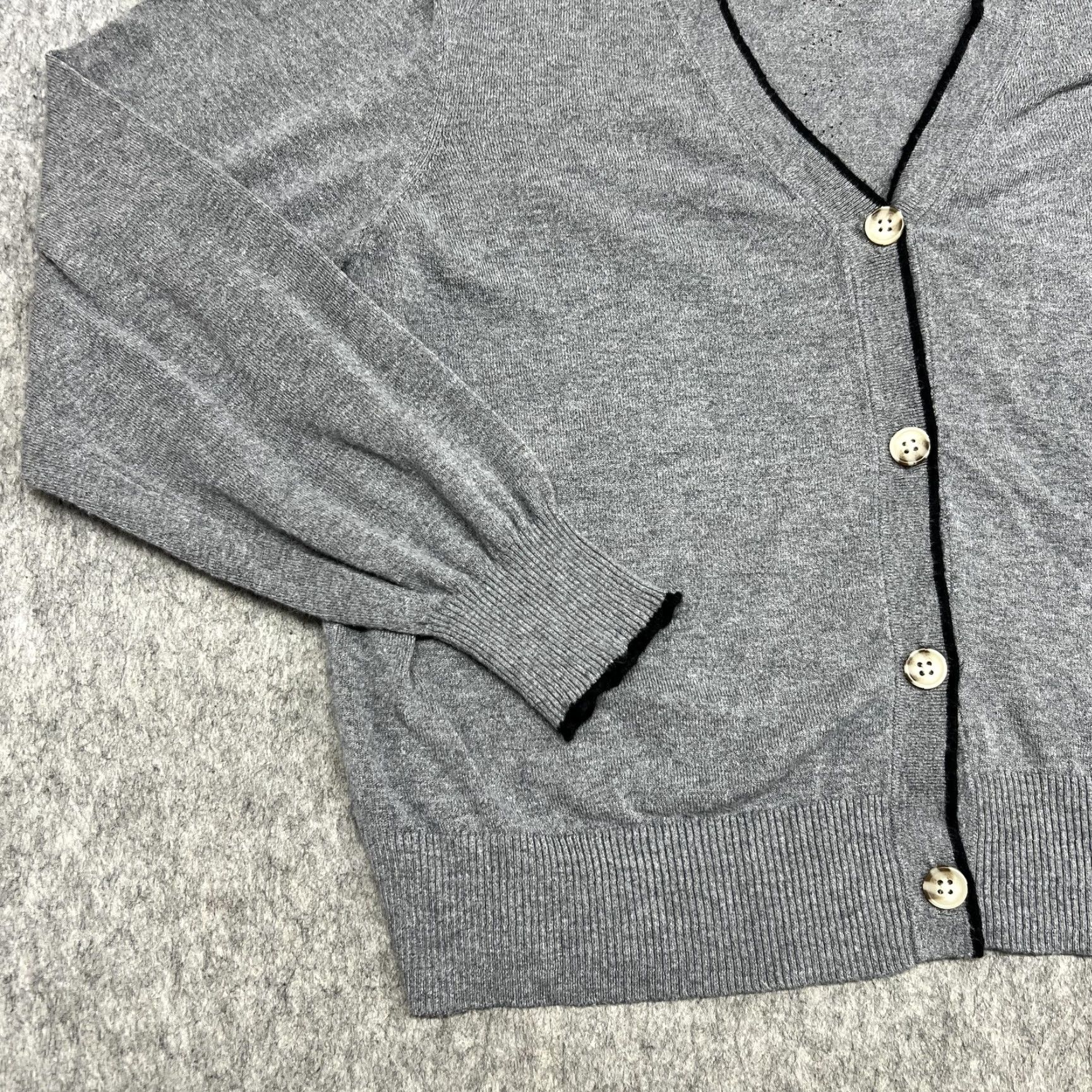 Scotch & Soda Scotch & Soda Cardigan Sweater Womens XL Gray V Neck Button Front Soft Knit Size XL / US 12-14 / IT 48-50 - 7 Thumbnail