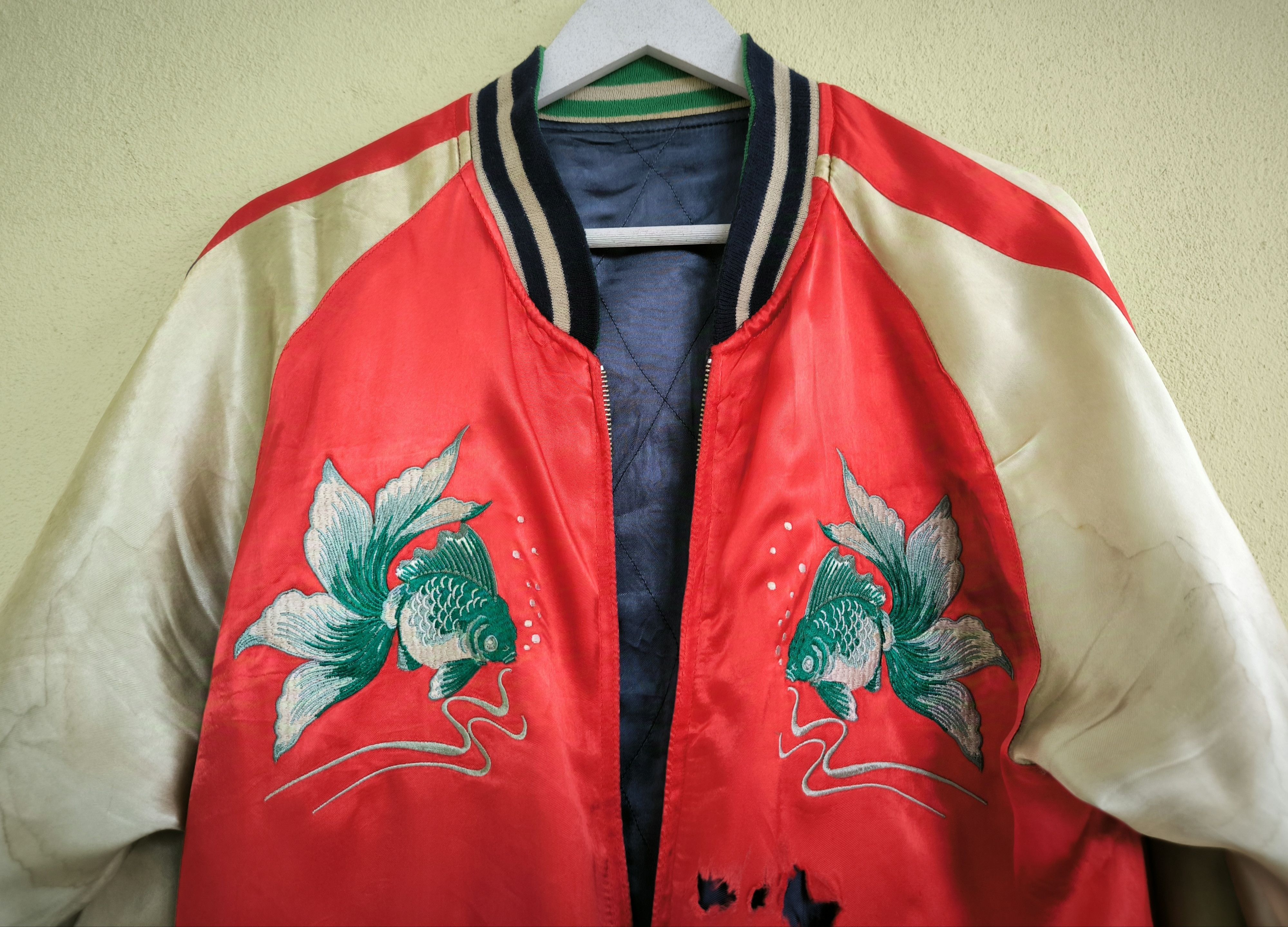 IOLANI Vtg IOLANI reversible Sukajan souvenir satin jacket Size US L / EU 52-54 / 3 - 6 Thumbnail