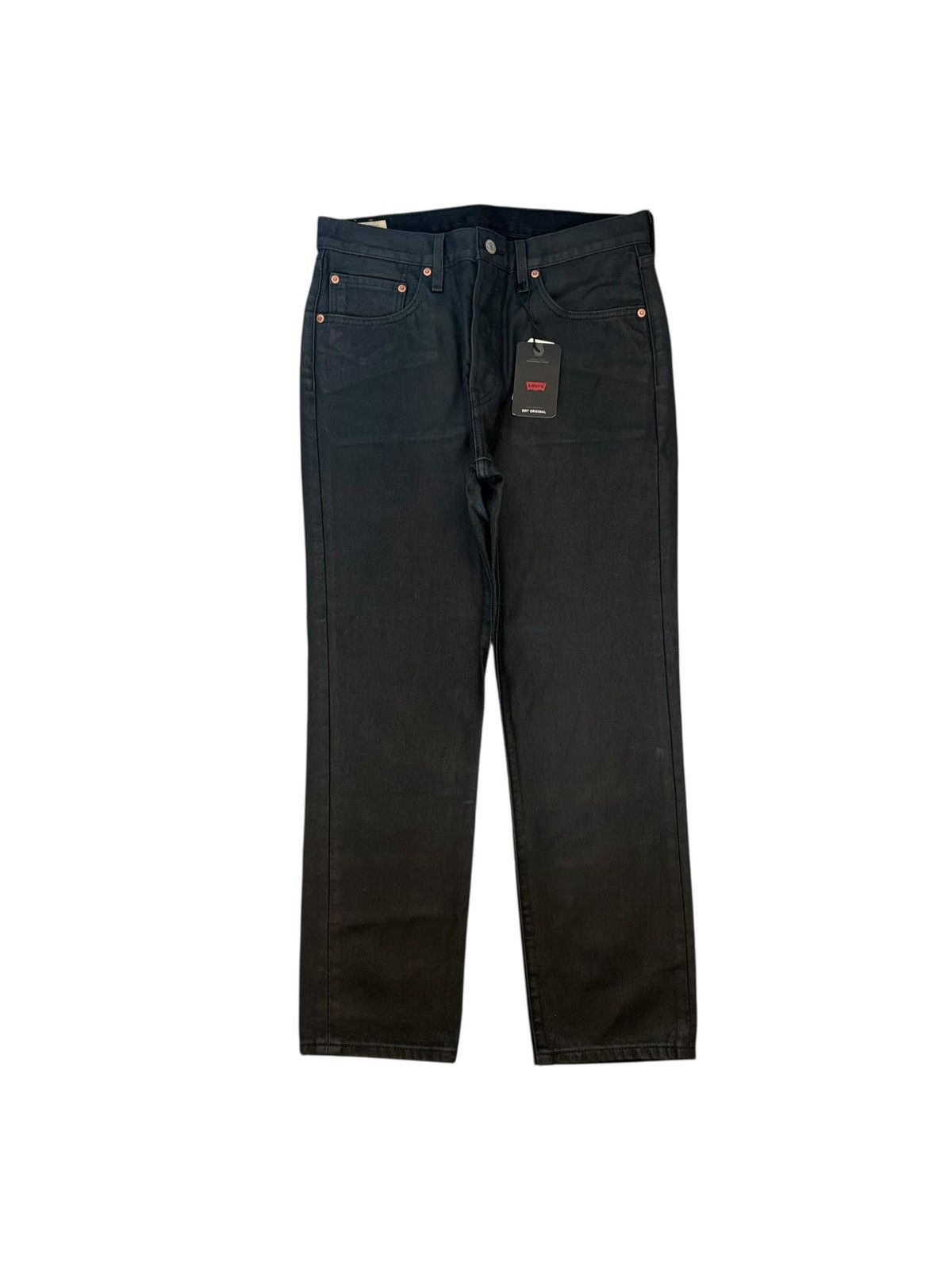 Levi's Levi’s 501 Big E Black Waxed Straight Denim Jeans Red Tab Size US 31 - 5 Thumbnail