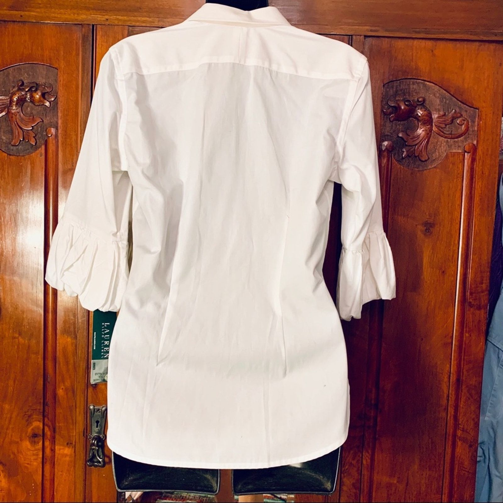 Ralph Lauren NWT RALPH LAUREN BUTTONUP RUFFLE SLEEVE BLOUSE xs Size XS / US 0-2 / IT 36-38 - 4 Thumbnail