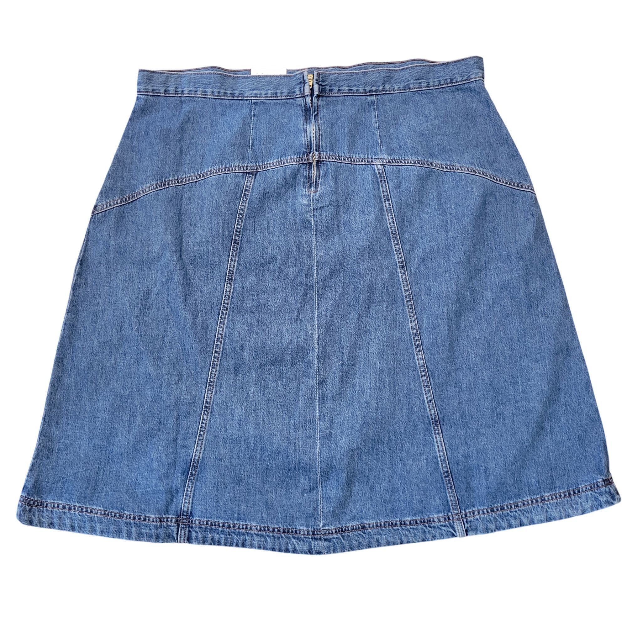 Old Navy Old Navy 20 Blue Jean Denim Skirt A Line Western Modest Chur Size 42" / US 20 - 3 Thumbnail