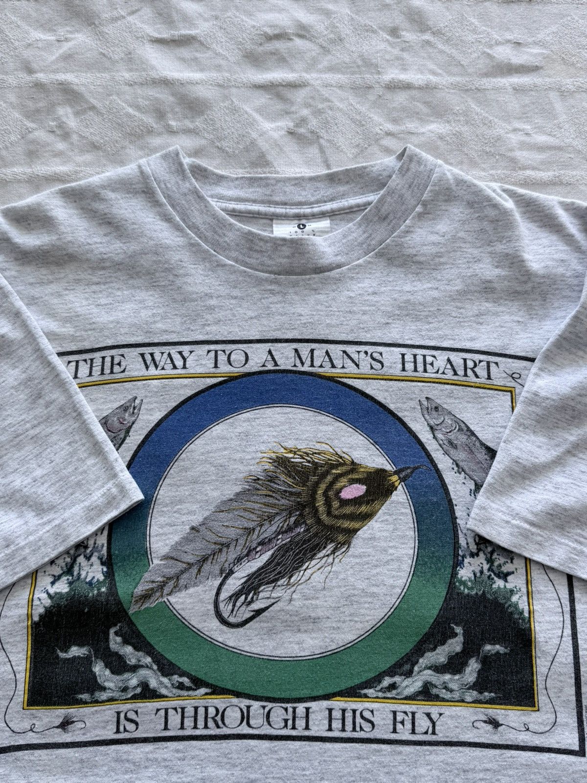 Vintage Vintage 1991 Peggy Murray Fly Fishing Graphic T-Shirt Tee Size US L / EU 52-54 / 3 - 2 Thumbnail