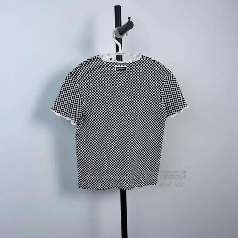 Louis Vuitton Louis Vuitton Knitted checkerboard short sleeve Size S / US 4 / IT 40 - 2 Thumbnail