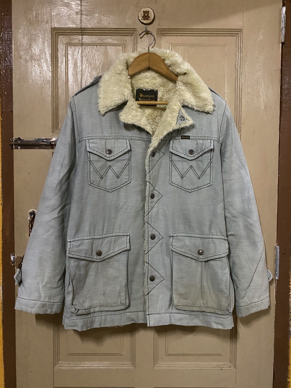 Wrangler Vintage Wrangler Wrang Coat Sherpa-Lined Western Ranchwear Size US S / EU 44-46 / 1 - 1 Thumbnail