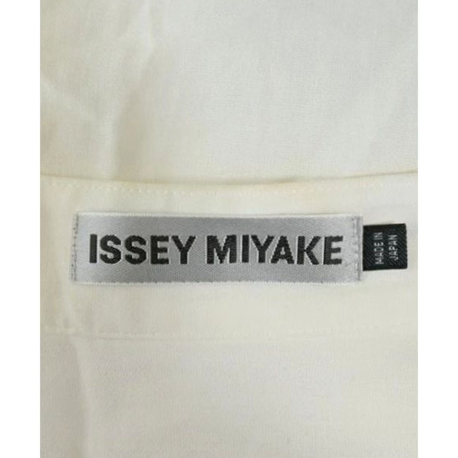 Issey Miyake ISSEY MIYAKE men'S Dress Shirt Size 1 White cotton Long sleeve simple USED Size 36R - 3 Thumbnail