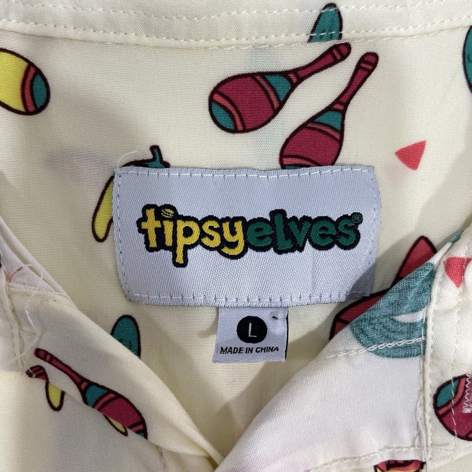Tipsy Elves Tipsy Elves Cantina Captain Hawaiian Shirt Lg Piñata Cactus Size US L / EU 52-54 / 3 - 3 Thumbnail