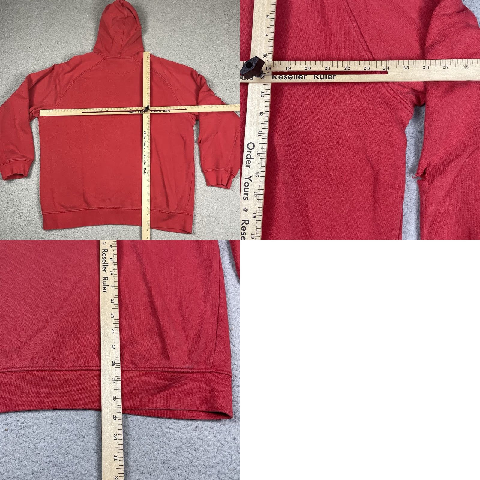 Nike VINTAGE Nike Sweatshirt Hoodie XL Red Swoosh Distressed Check Y2K Rare Vtg Logo Size US XL / EU 56 / 4 - 8 Thumbnail