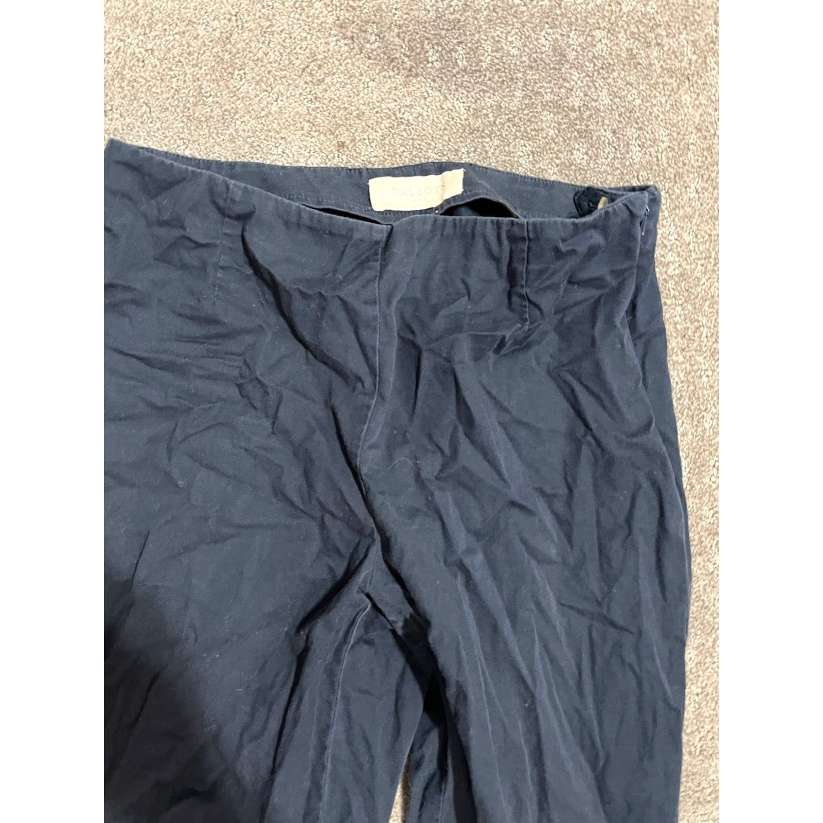 Talbots Talbots Pants Womens 6 Navy Blue perfect crop khaki Size 28" / US 6 / IT 42 - 2 Thumbnail