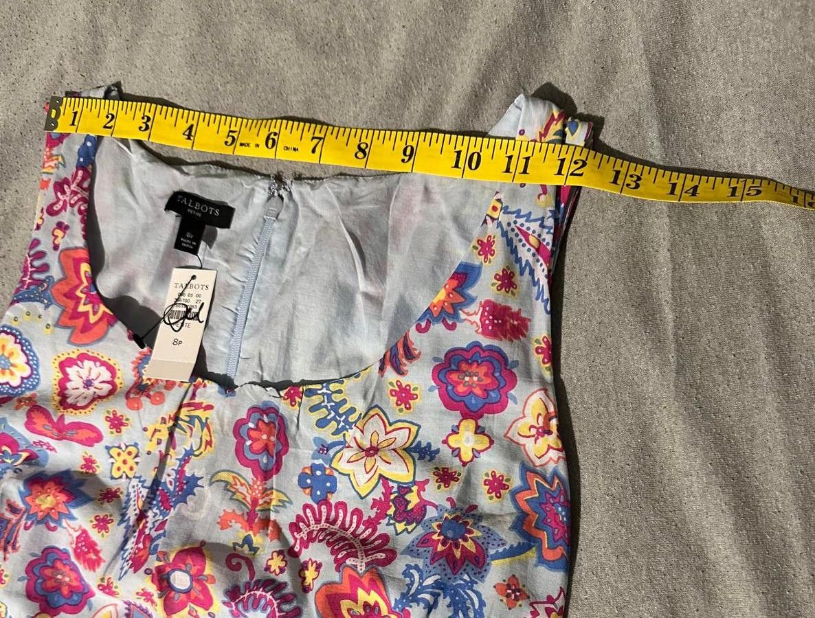 Designer Talbots Floral Maxi Dress - Size 8p Size ONE SIZE - 7 Thumbnail
