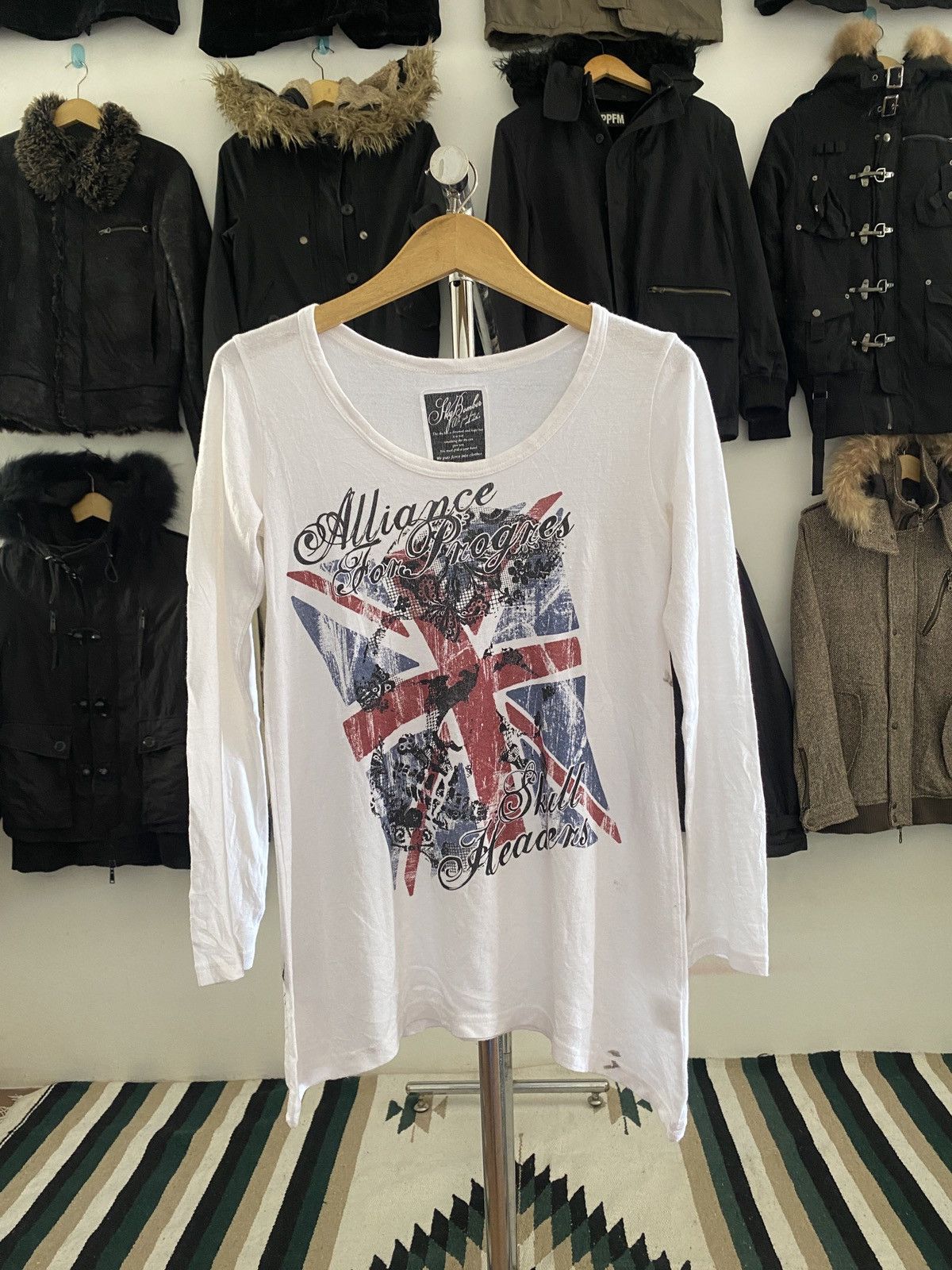 Hysteric Glamour Sky Bomber Union Jack Poem Longsleeve Tee Size US M / EU 48-50 / 2 - 1 Thumbnail