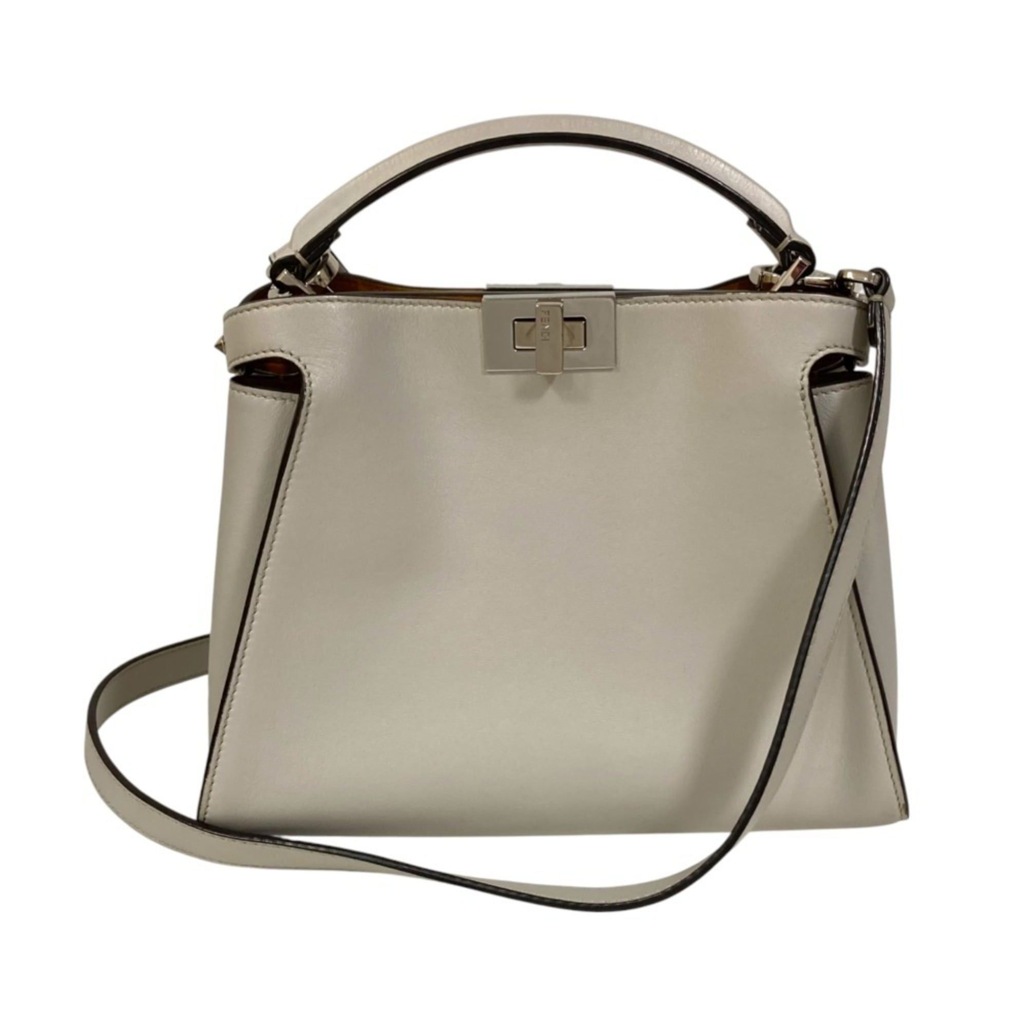 Fendi FENDI Peekaboo Iconic Essential 2-way Handbag/Shoulder Bag 8BN302 Gray Women's Luxs Pre-owned Brands Size ONE SIZE - 1 Thumbnail