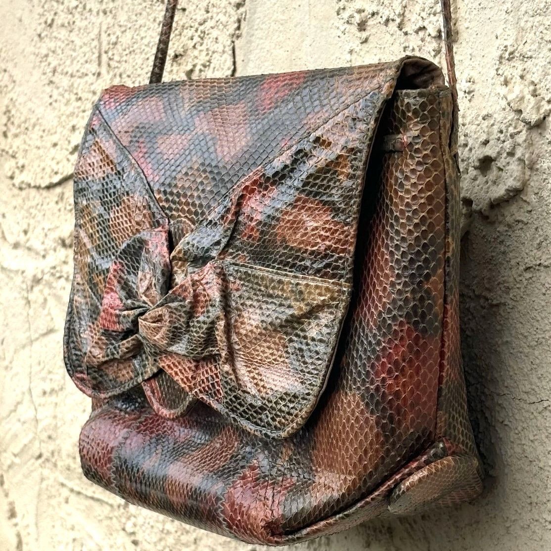 Other Vintage Brown Faux Snakeskin Purse Size ONE SIZE - 4 Thumbnail