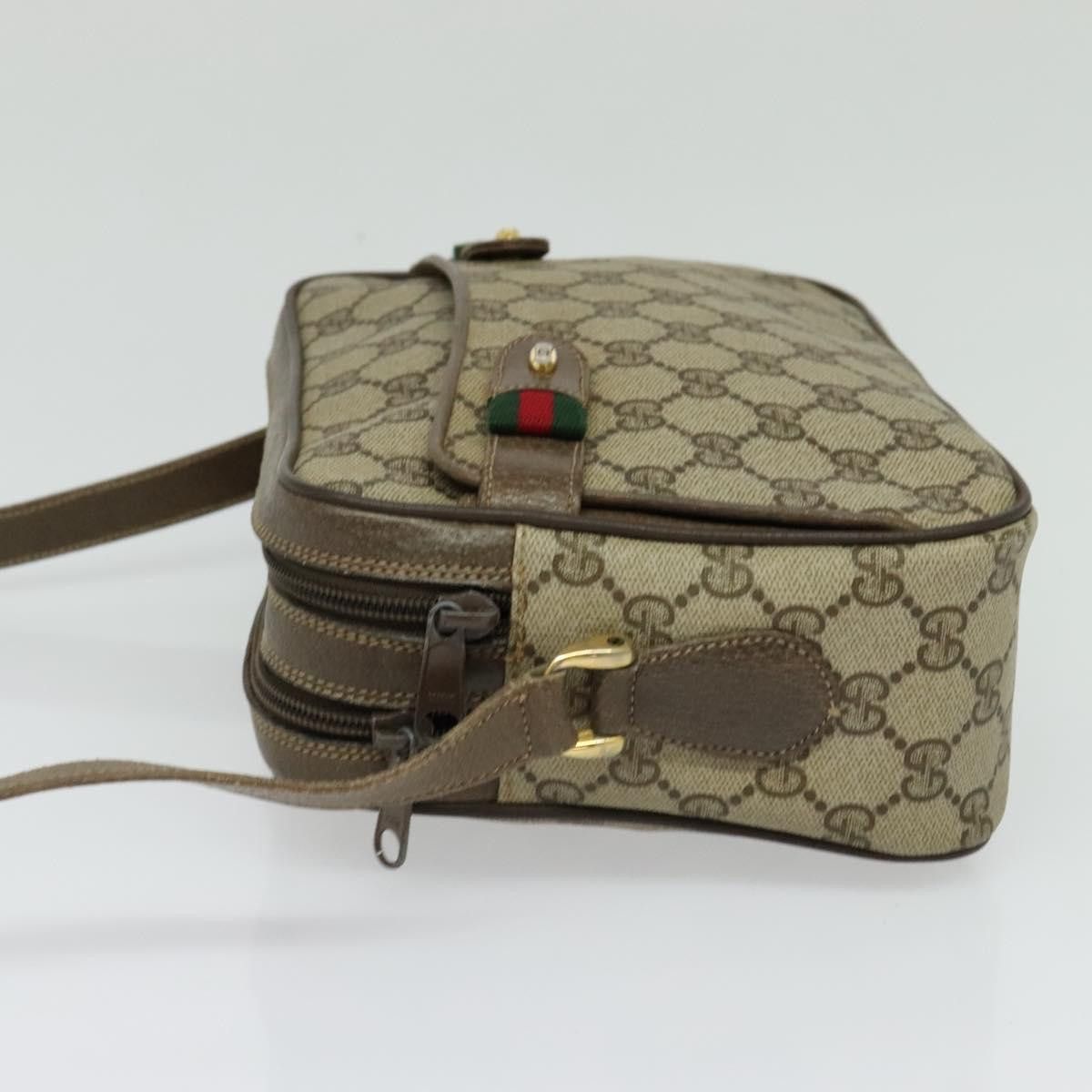 Gucci GUCCI GG Supreme Web Sherry Line Shoulder Bag Pvc Beige 904 Size ONE SIZE - 4 Thumbnail