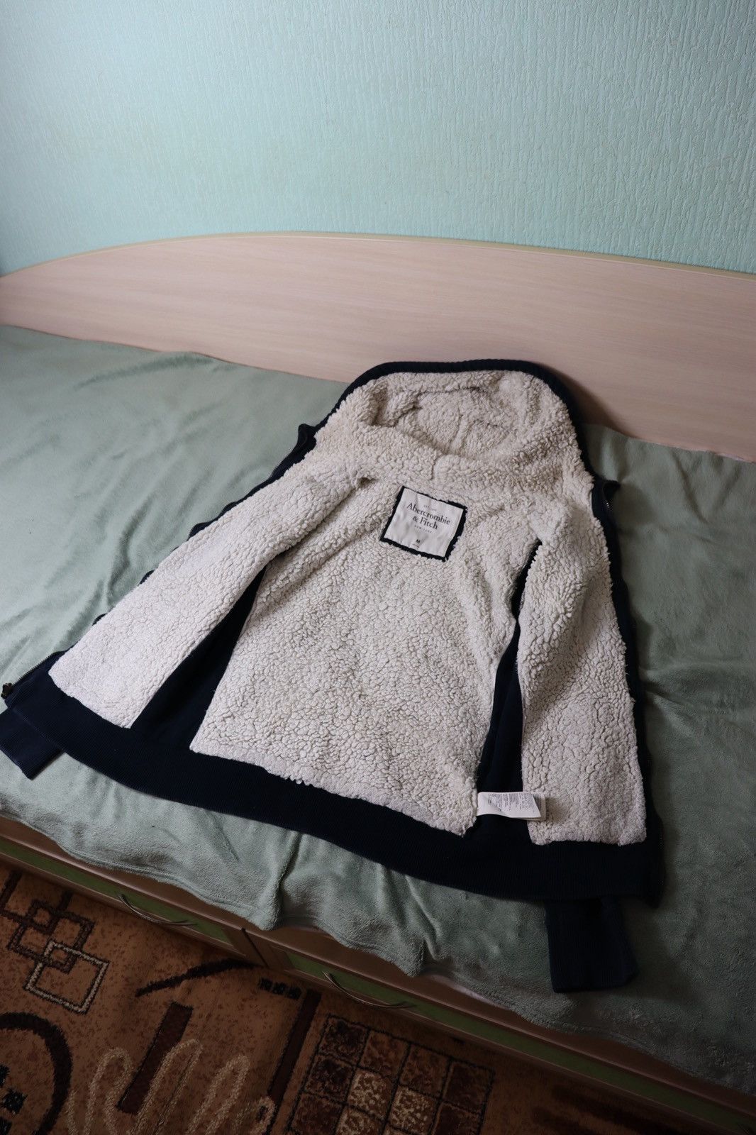 Abercrombie & Fitch Abercrombie & Fitch Vintage Navy Fur Fleece Hoodie y2k Crazy Size US M / EU 48-50 / 2 - 3 Thumbnail