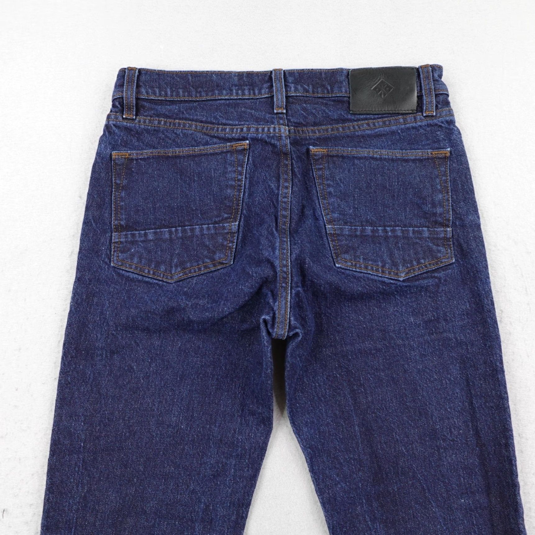 Roark Roark Jeans Mens 32x32 Dark Wash Blue Raw Denim Straight Leg Hemp Blend Flex Size US 32 / EU 48 - 5 Thumbnail
