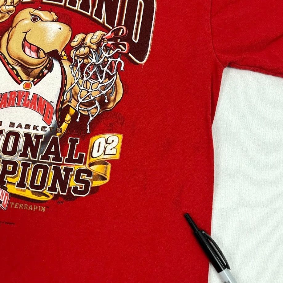 Champion VINTAGE University of Maryland Terrapins Shirt Mens M Red National Champions 2002 Size US M / EU 48-50 / 2 - 6 Thumbnail