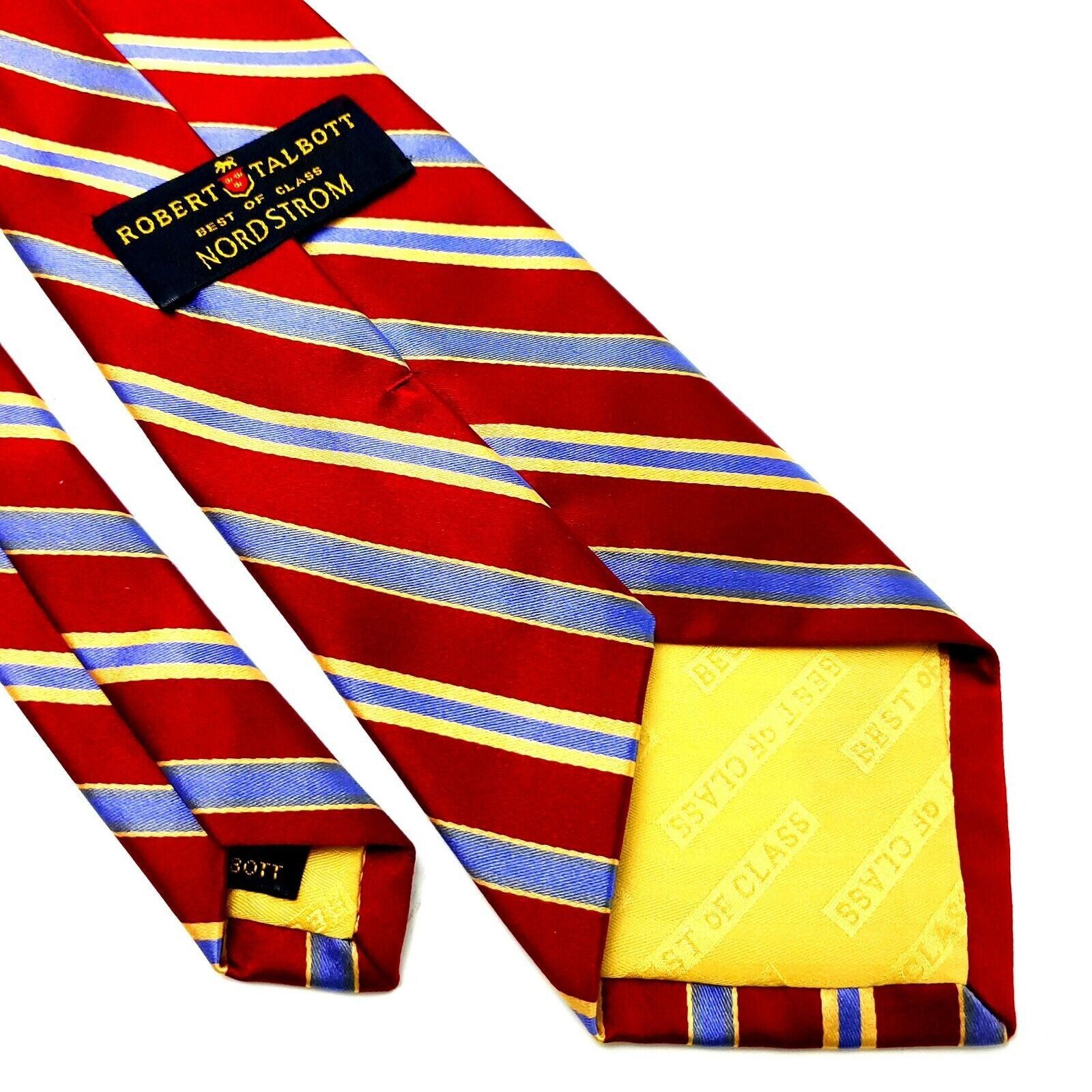Nordstrom Nordstrom Best Of Class Nordstrom Silk Tie Red Striped Wide Size ONE SIZE - 5 Thumbnail