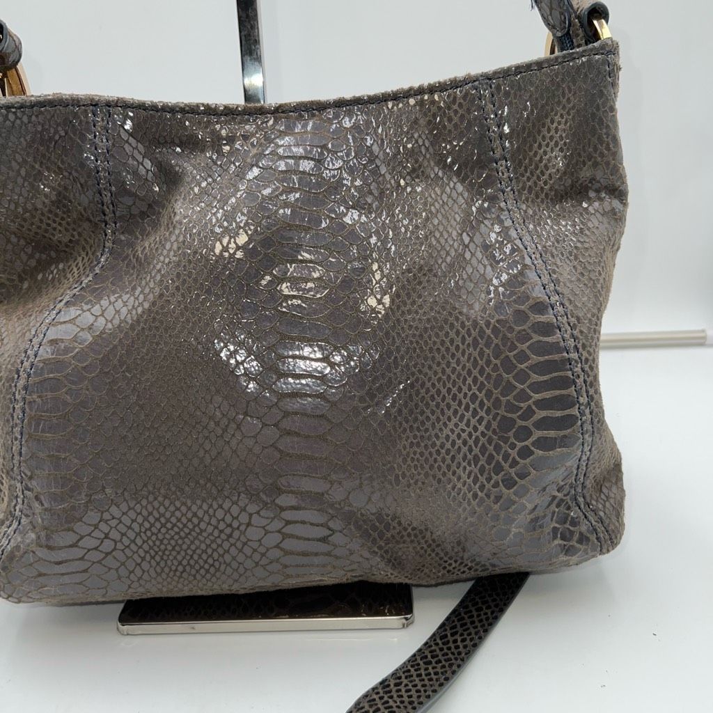 Michael Kors Michael Kors Snakeskin Embossed Suede MK Hardware Crossbody Bag Size ONE SIZE - 2 Thumbnail