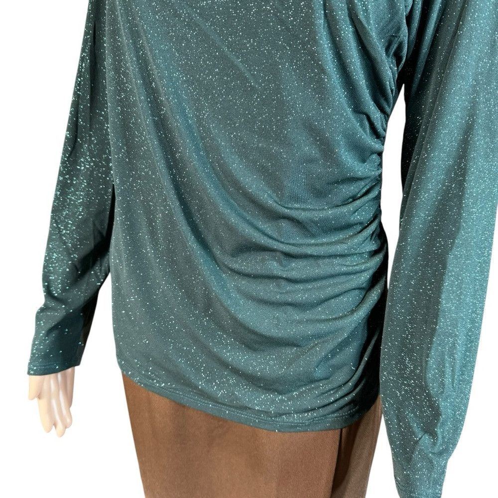 Vince Camuto New Vince Camuto Long Sleeve Sparkle Jersey Asymmetrical Cu Size M / US 6-8 / IT 42-44 - 3 Thumbnail