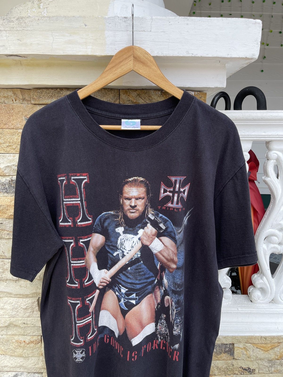 Vintage Rare🔥Vintage 90s Triple H SUN FADED T Shirt Size US XL / EU 56 / 4 - 3 Thumbnail