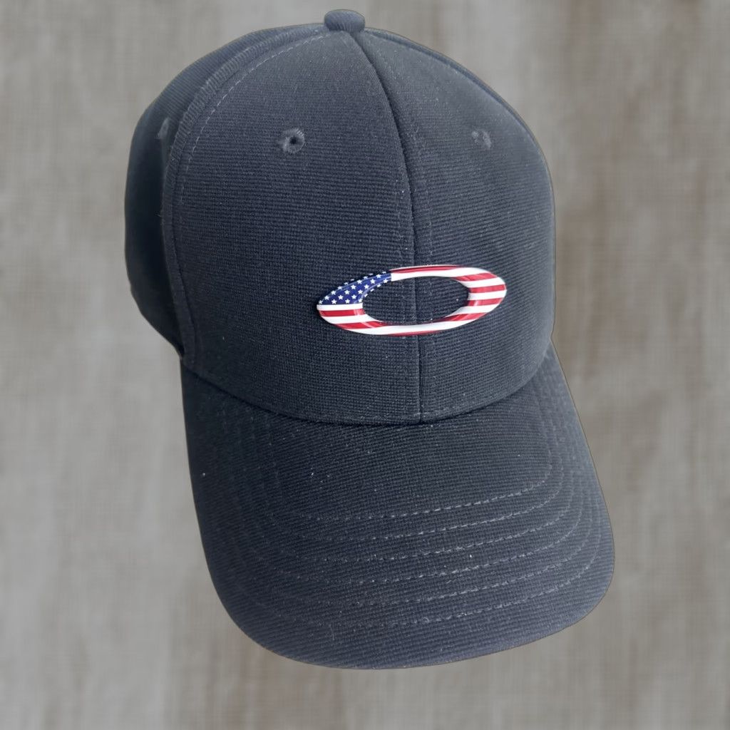 Oakley Oakley Cap Men's Blue Stretch L/XL USA American Flag Ellipse Logo 911797 Tincan Size ONE SIZE - 1 Thumbnail