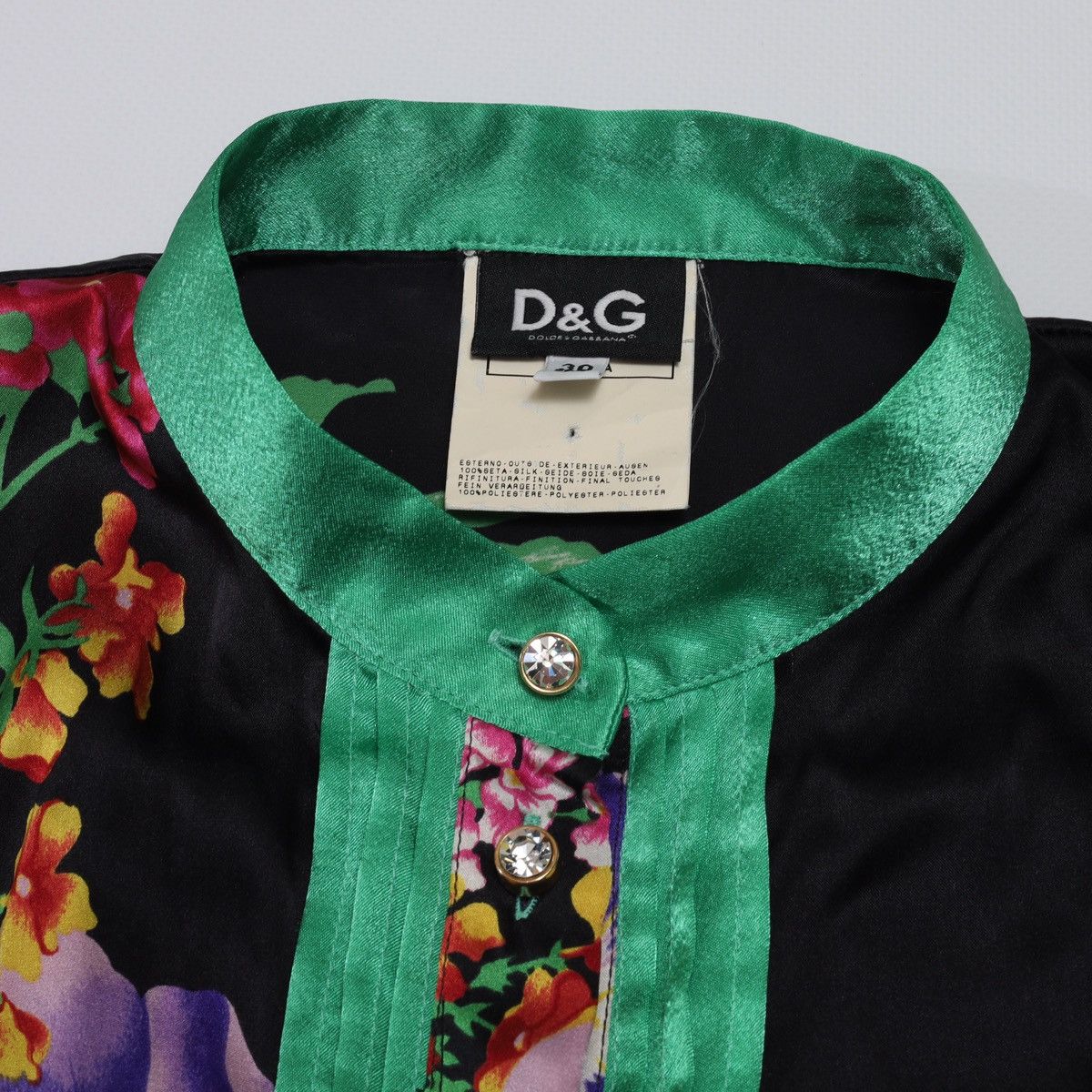 Dolce & Gabbana Dolce Gabbana Silk Printed Shirt Buttons Flowers Floral Size M / US 6-8 / IT 42-44 - 6 Thumbnail